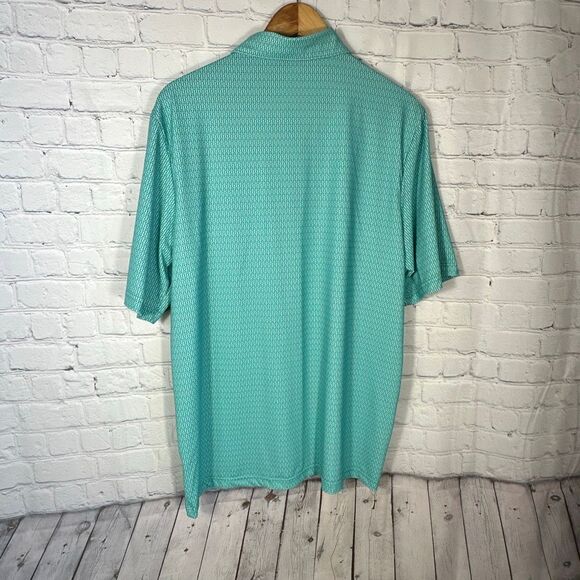 Criquet Polo Shirt Mens Large Green Large Bottle Openers AOP Golf Stretch Perfor - Picture 5 of 8